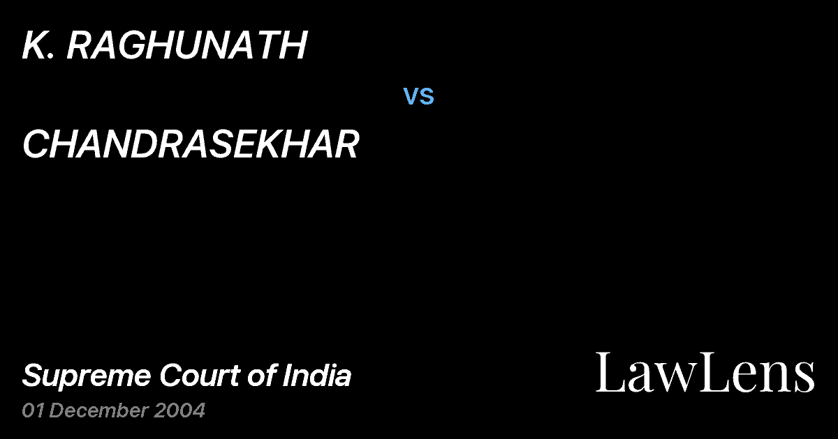 Preview image for K. RAGHUNATH vs. CHANDRASEKHAR