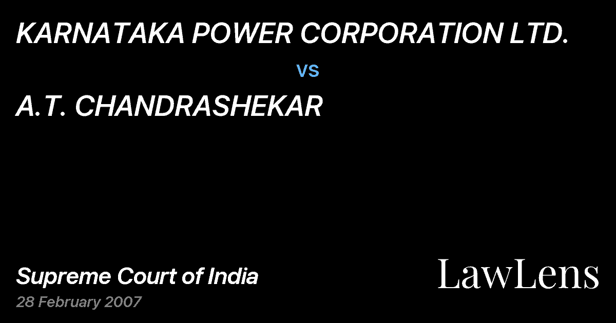 Preview image for KARNATAKA POWER CORPORATION LTD. vs. A.T. CHANDRASHEKAR