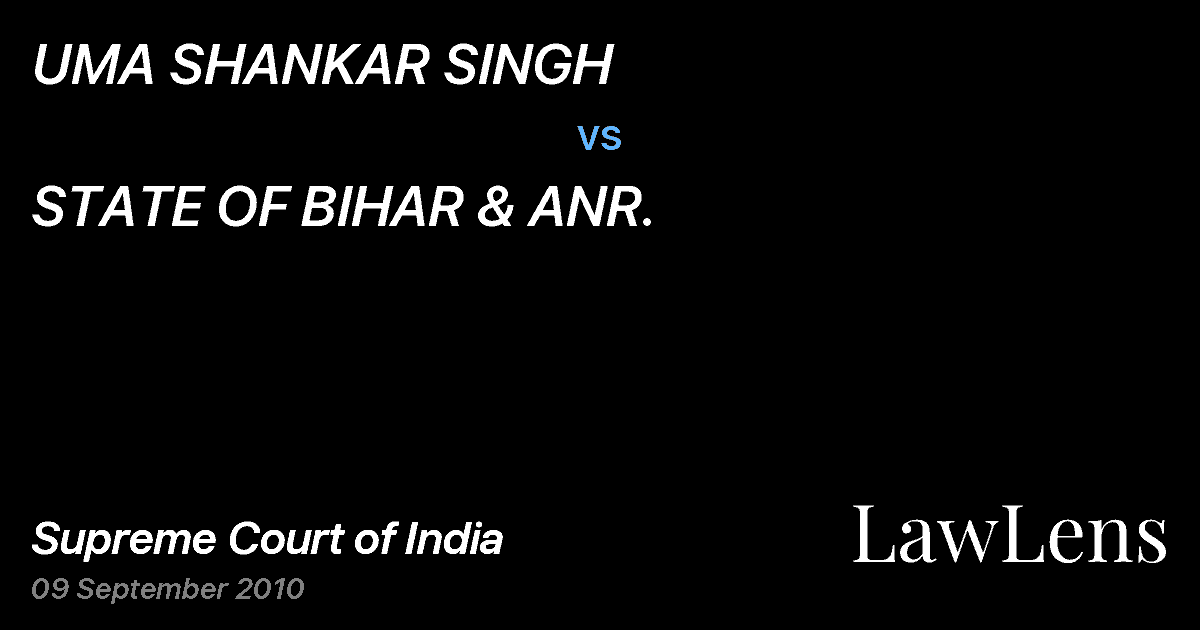 Preview image for UMA SHANKAR SINGH vs. STATE OF BIHAR & ANR.