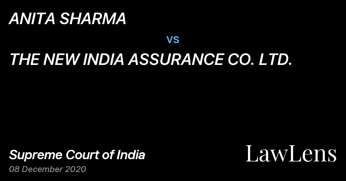 Preview image for ANITA SHARMA vs. THE NEW INDIA ASSURANCE CO. LTD.