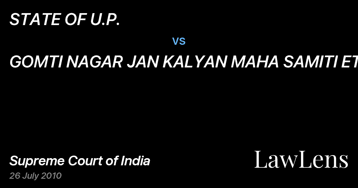 Preview image for STATE OF U.P. vs. GOMTI NAGAR JAN KALYAN MAHA SAMITI ETC.3