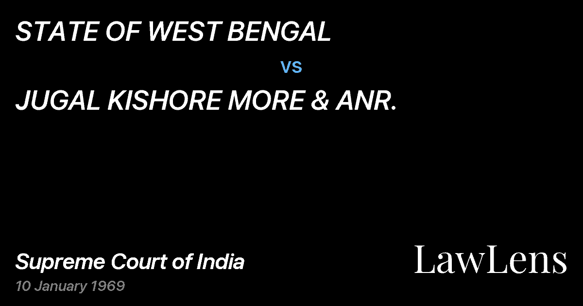 Preview image for STATE OF WEST BENGAL vs. JUGAL KISHORE MORE & ANR.