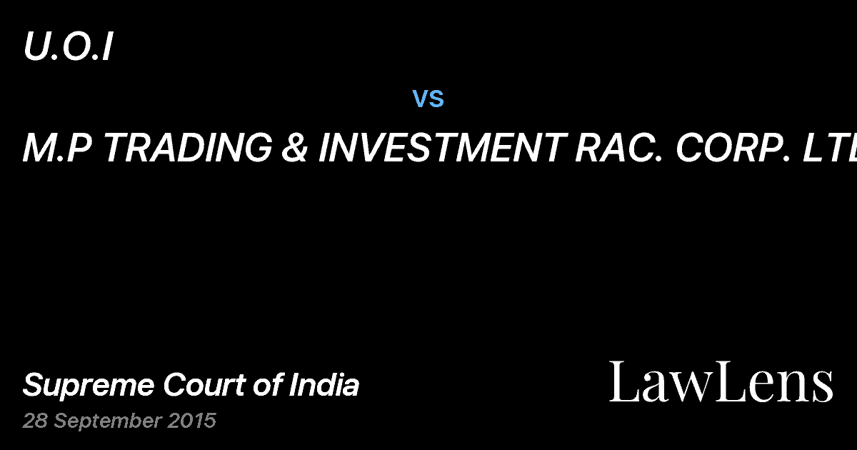Preview image for U.O.I vs. M.P TRADING & INVESTMENT RAC. CORP. LTD