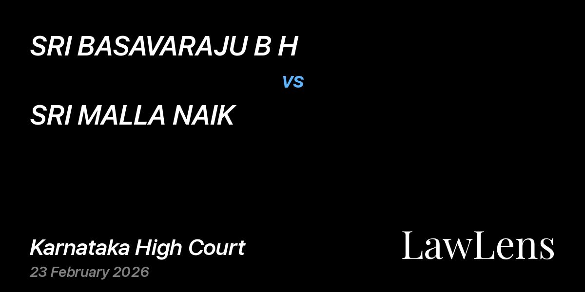 Preview image for SRI BASAVARAJU B H vs. SRI MALLA NAIK