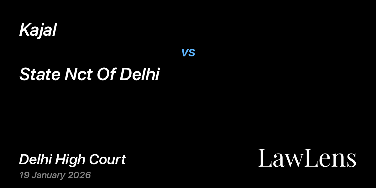 Preview image for Kajal vs. State Nct Of Delhi