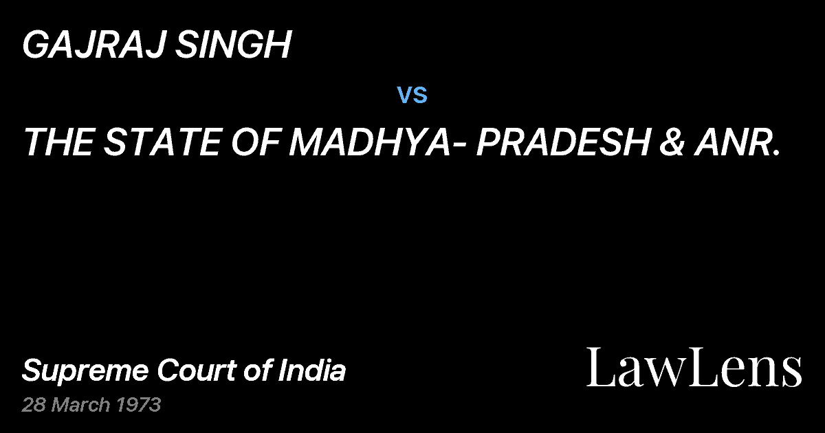 Preview image for GAJRAJ SINGH vs. THE STATE OF MADHYA- PRADESH & ANR.