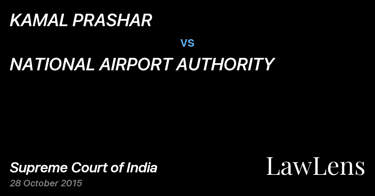 Preview image for KAMAL PRASHAR vs. NATIONAL AIRPORT AUTHORITY