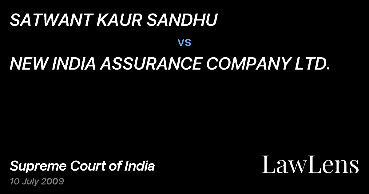Preview image for SATWANT KAUR SANDHU vs. NEW INDIA ASSURANCE COMPANY LTD.