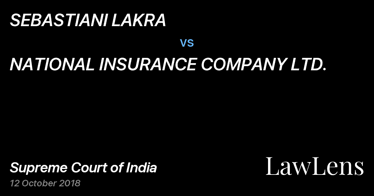 Preview image for SEBASTIANI LAKRA vs. NATIONAL INSURANCE COMPANY LTD.