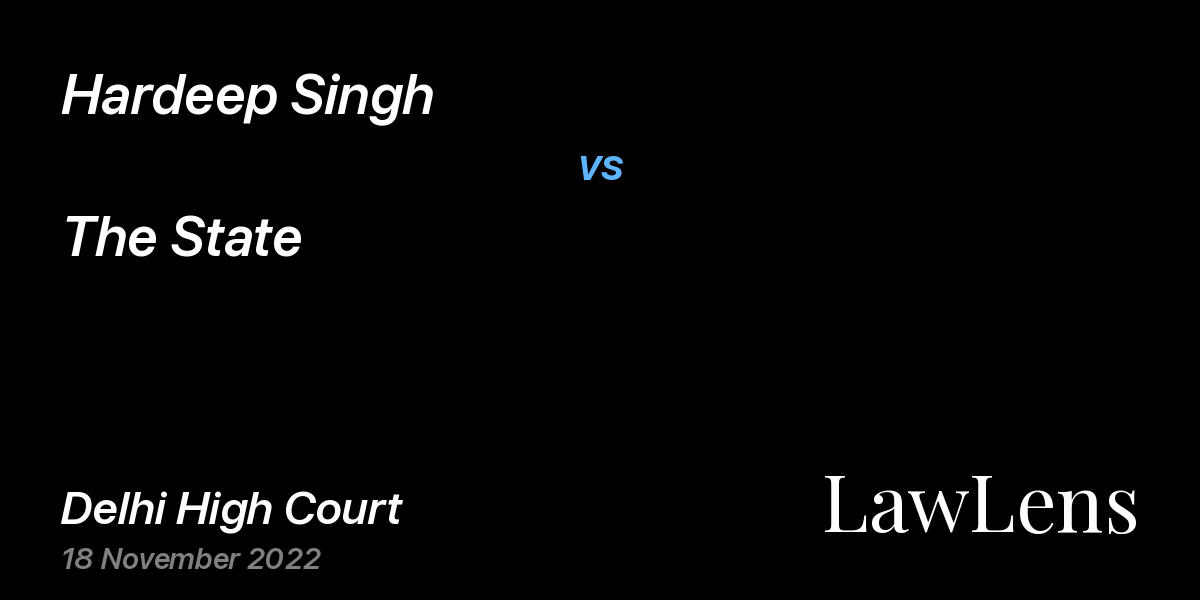 Preview image for Hardeep Singh vs. The State