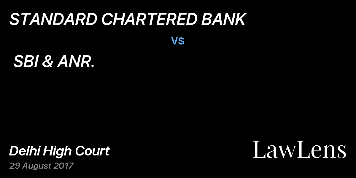 Preview image for STANDARD CHARTERED BANK  vs.  SBI & ANR.