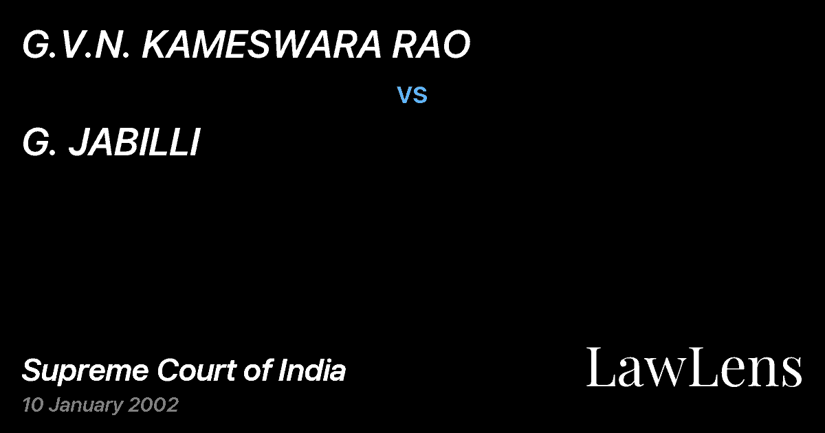 Preview image for G.V.N. KAMESWARA RAO vs. G. JABILLI