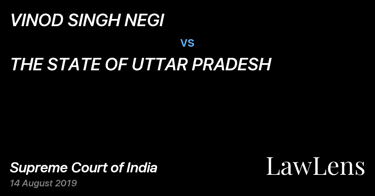 Preview image for VINOD SINGH NEGI vs. THE STATE OF UTTAR PRADESH