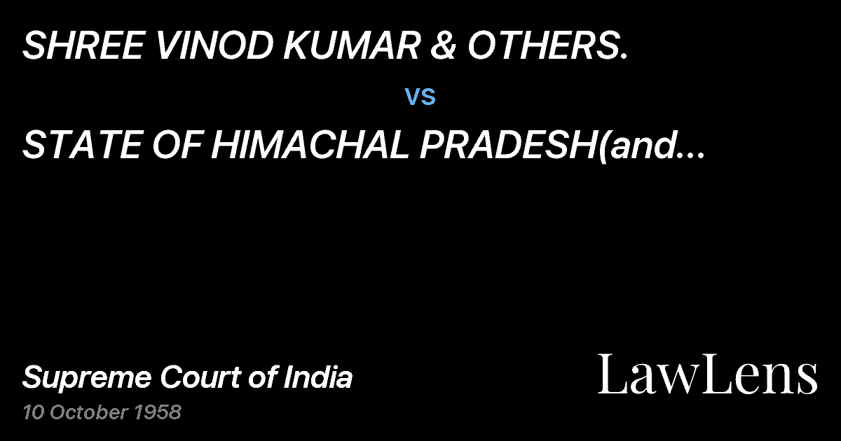 Preview image for SHREE VINOD KUMAR & OTHERS. vs. STATE OF HIMACHAL PRADESH(and connected petition)