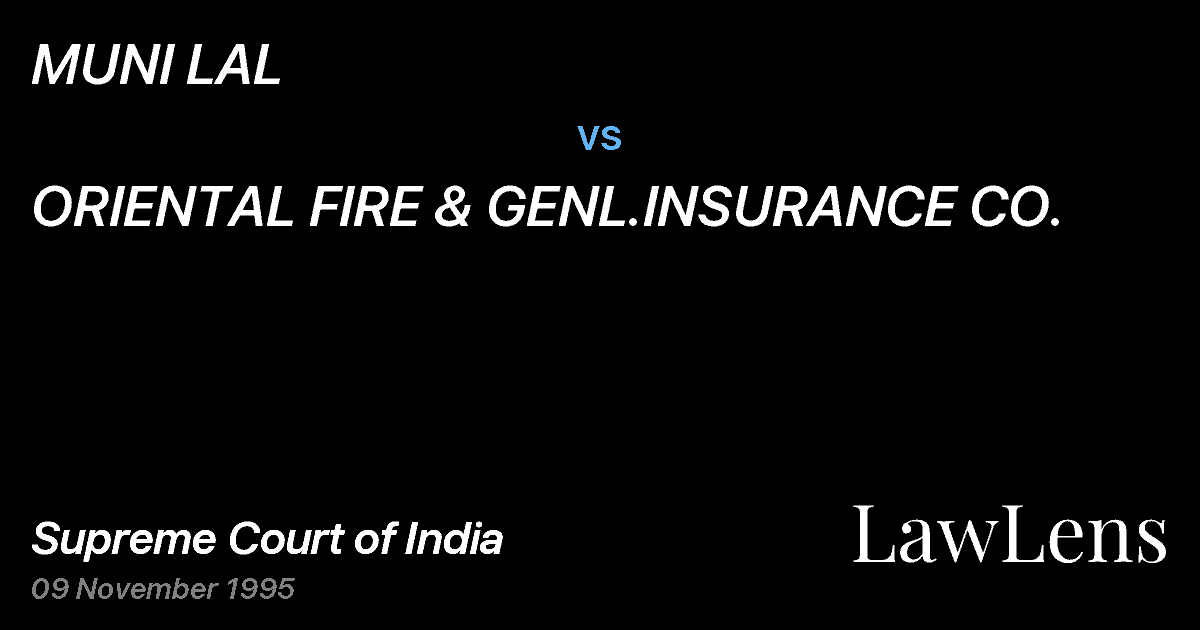 Preview image for MUNI LAL vs. ORIENTAL FIRE & GENL.INSURANCE CO.