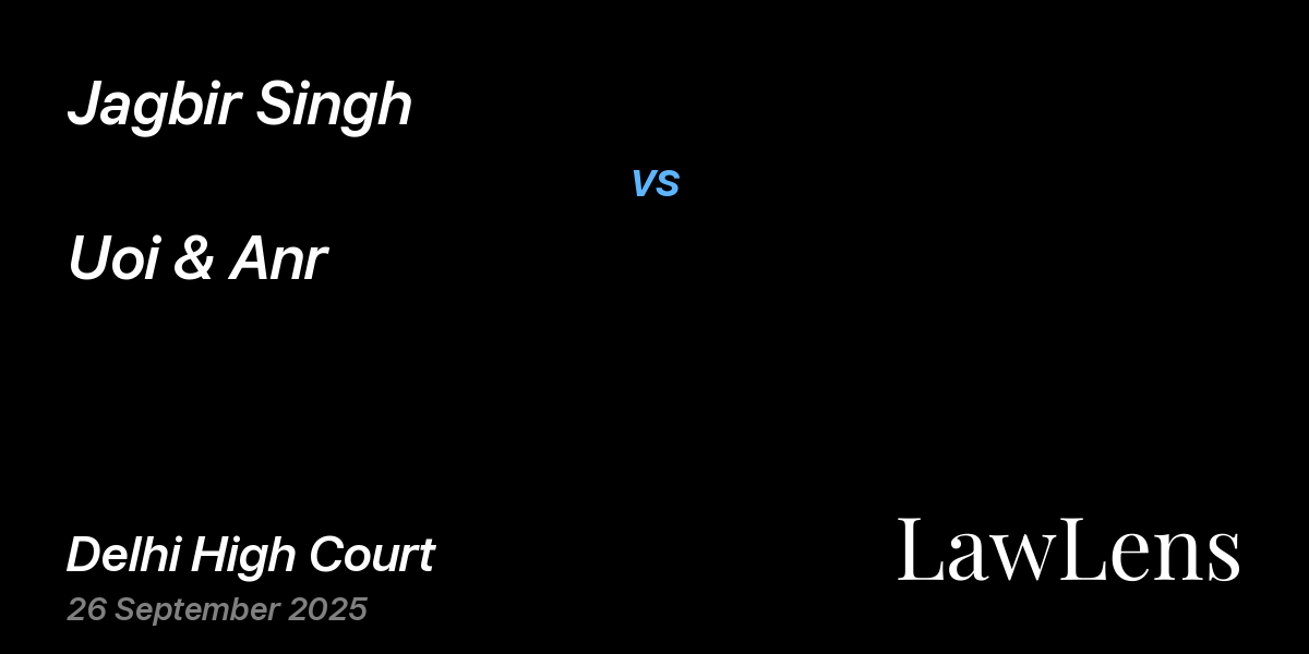 Preview image for Jagbir Singh vs. Uoi & Anr