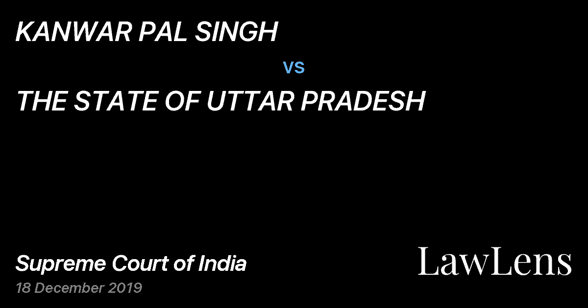 Preview image for KANWAR PAL SINGH vs. THE STATE OF UTTAR PRADESH