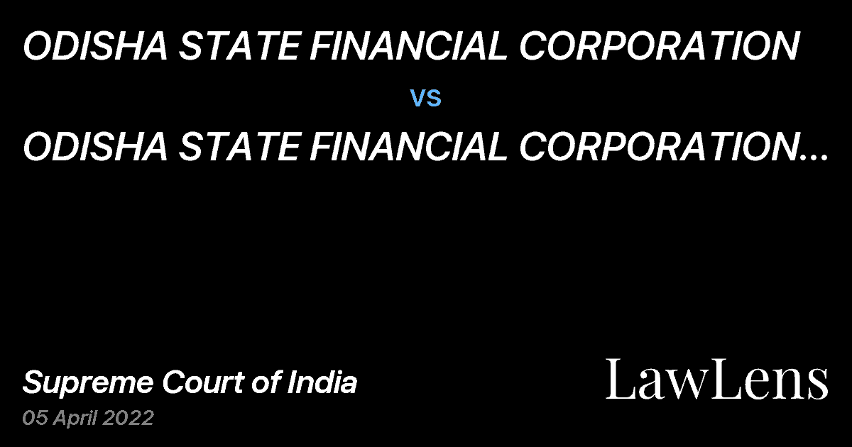 Preview image for ODISHA STATE FINANCIAL CORPORATION vs. ODISHA STATE FINANCIAL CORPORATION EMPLOYEES UNION