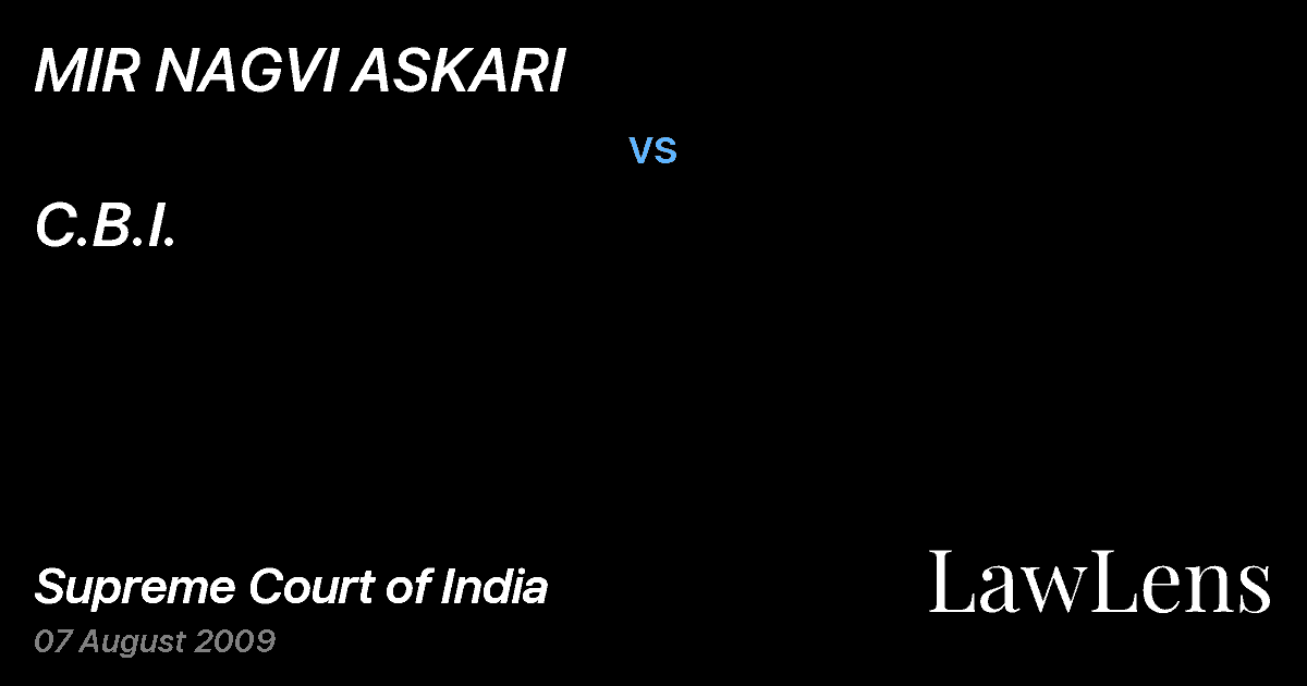 Preview image for MIR NAGVI ASKARI vs. C.B.I.