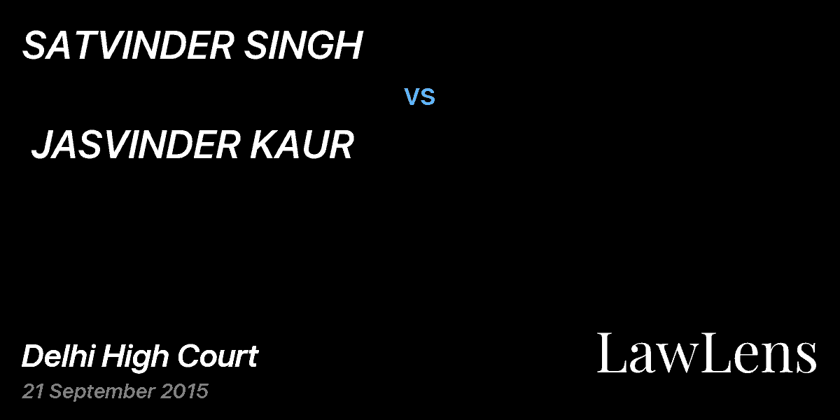 Preview image for SATVINDER SINGH vs. JASVINDER KAUR