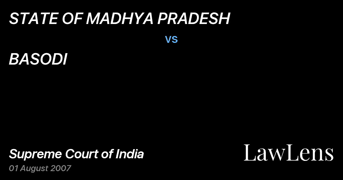 Preview image for STATE OF MADHYA PRADESH vs. BASODI