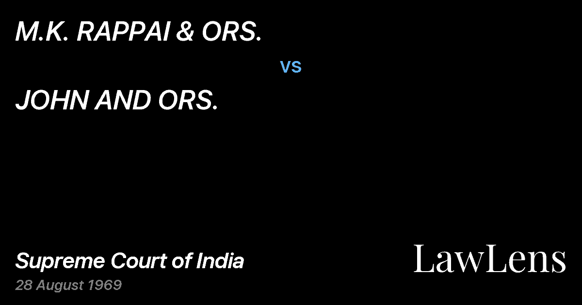 Preview image for M.K. RAPPAI & ORS. vs. JOHN AND ORS.