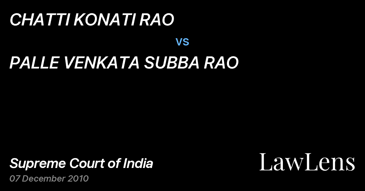 Preview image for CHATTI KONATI RAO vs. PALLE VENKATA SUBBA RAO