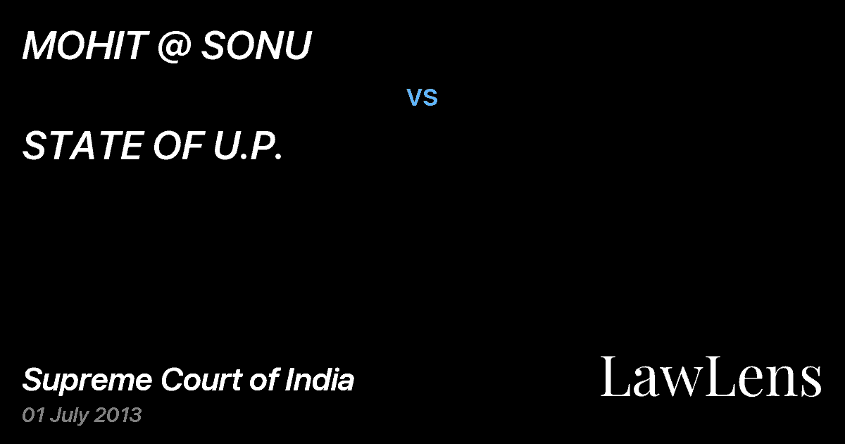 Preview image for MOHIT @ SONU vs. STATE OF U.P.