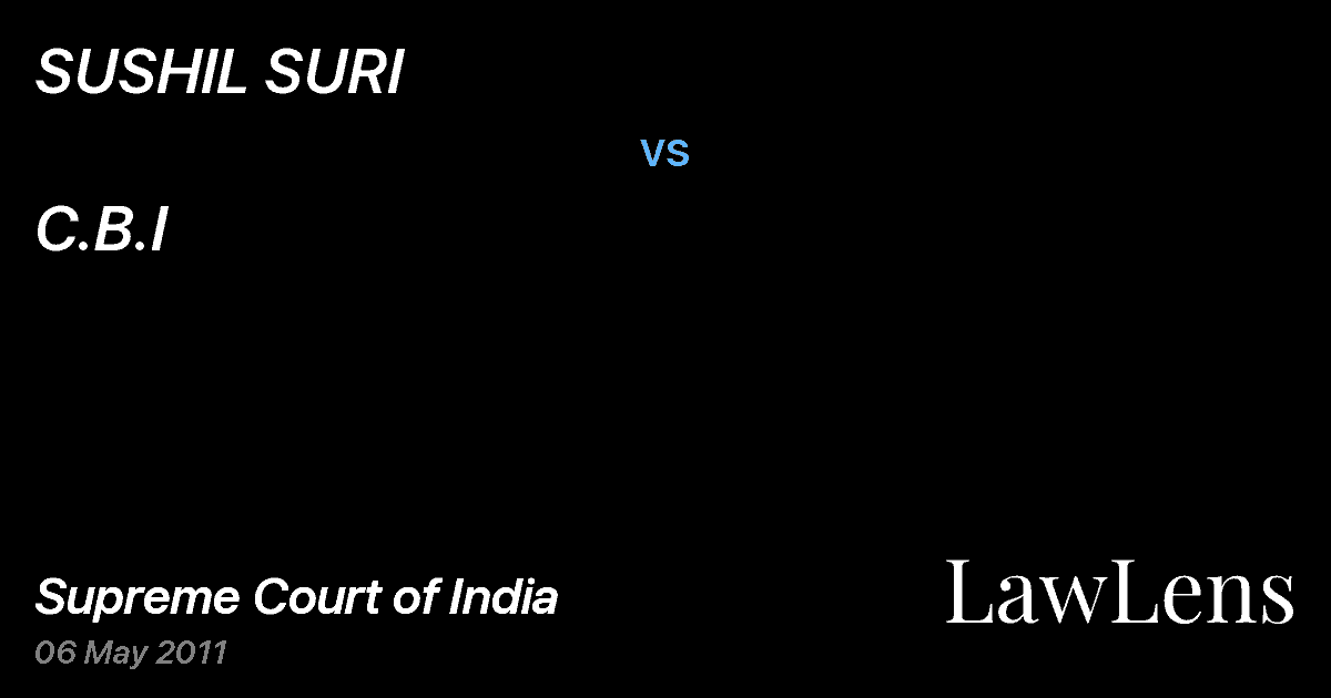Preview image for SUSHIL SURI vs. C.B.I