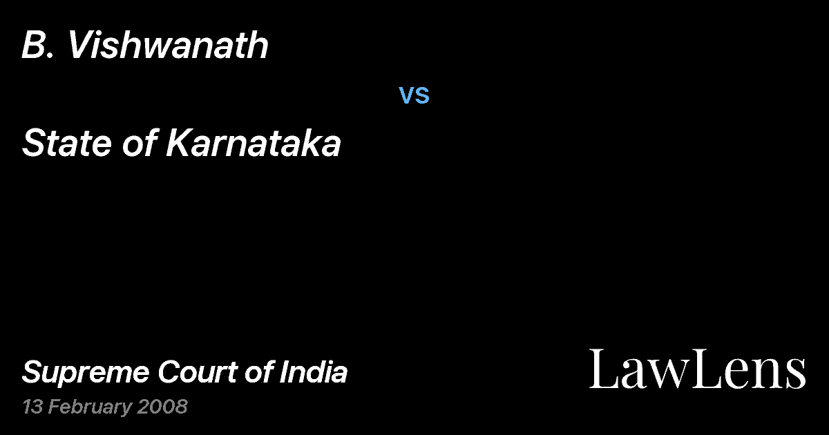 Preview image for B. Vishwanath vs. State of Karnataka