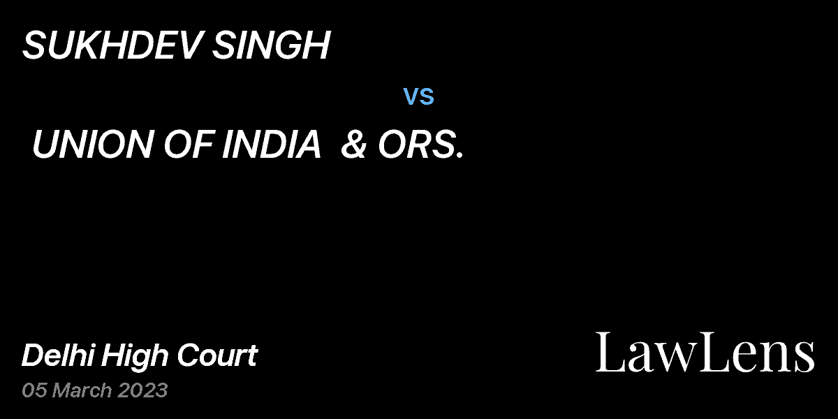 Preview image for SUKHDEV SINGH  vs.  UNION OF INDIA  & ORS.