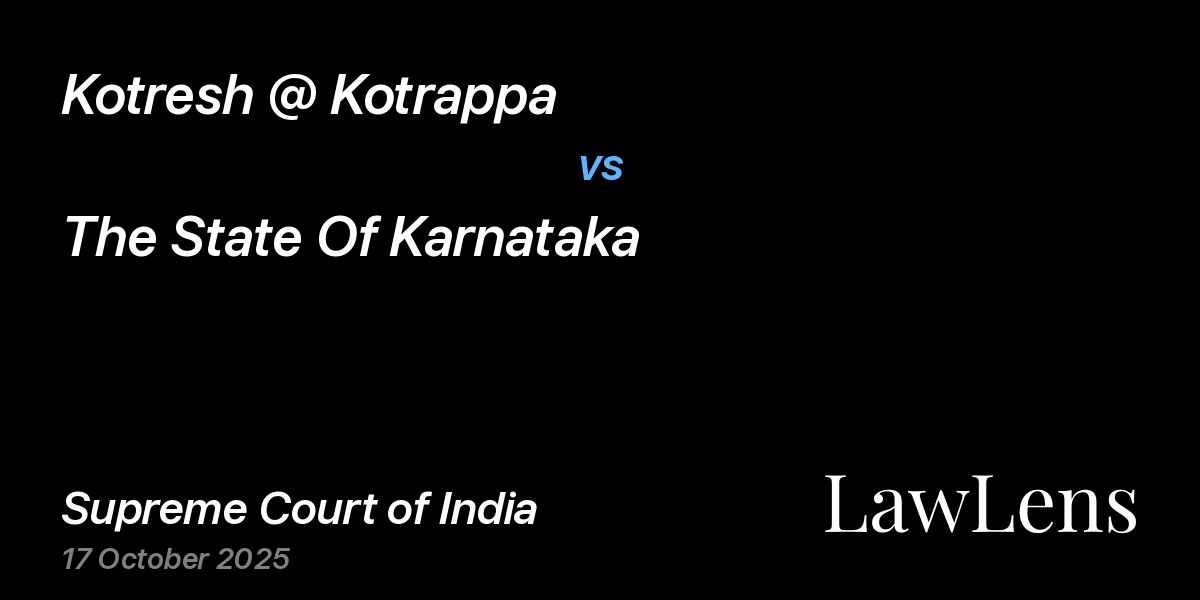 Preview image for Kotresh @ Kotrappa vs. The State Of Karnataka