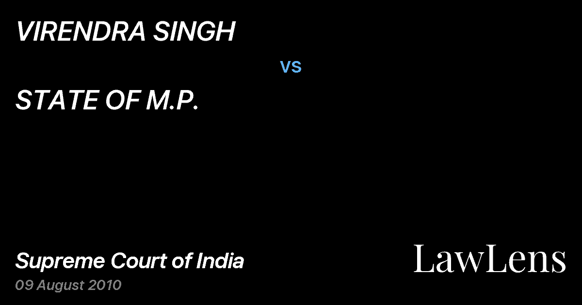 Preview image for VIRENDRA SINGH vs. STATE OF M.P.