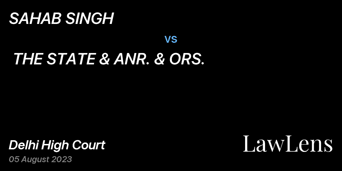 Preview image for SAHAB SINGH  vs.  THE STATE & ANR. & ORS.