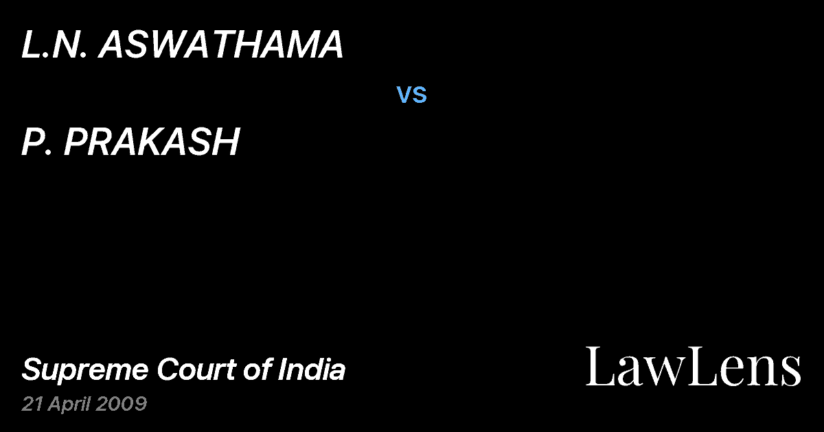 Preview image for L.N. ASWATHAMA vs. P. PRAKASH