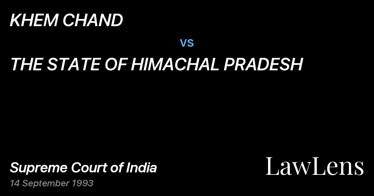 Preview image for KHEM CHAND vs. THE STATE OF HIMACHAL PRADESH
