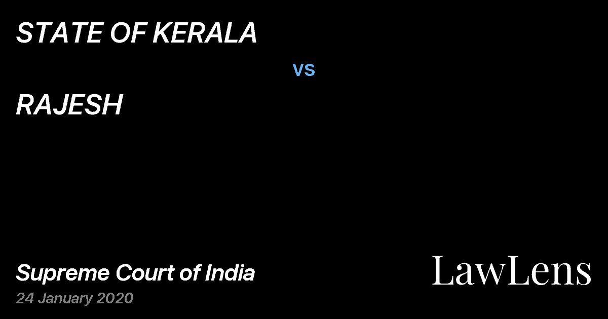 Preview image for STATE OF KERALA vs. RAJESH