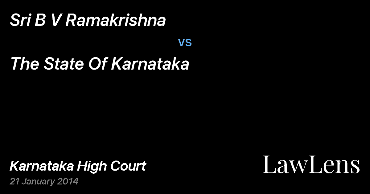 Preview image for Sri B V Ramakrishna vs. The State Of Karnataka