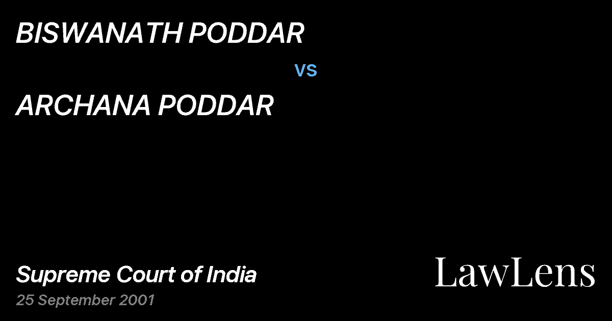 Preview image for BISWANATH PODDAR vs. ARCHANA PODDAR