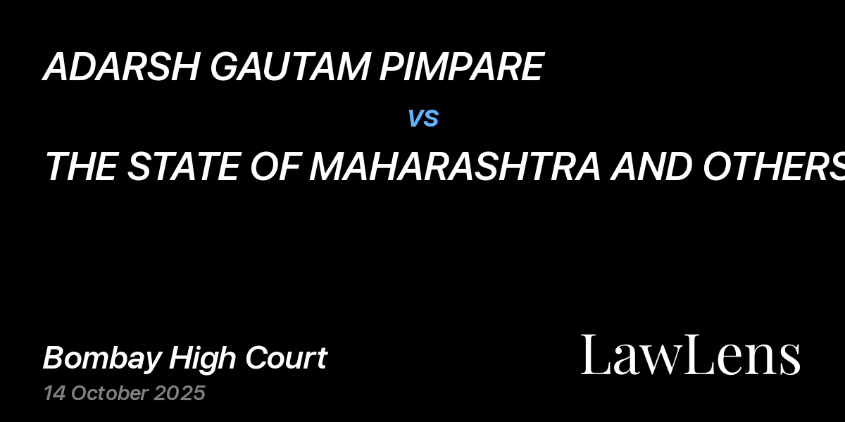 Preview image for ADARSH GAUTAM PIMPARE vs. THE STATE OF MAHARASHTRA AND OTHERS