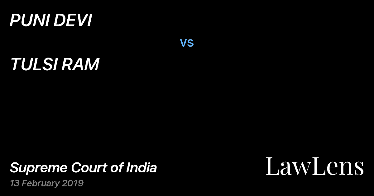 Preview image for PUNI DEVI vs. TULSI RAM