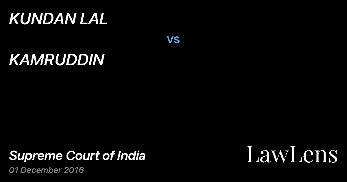 Preview image for KUNDAN LAL vs. KAMRUDDIN