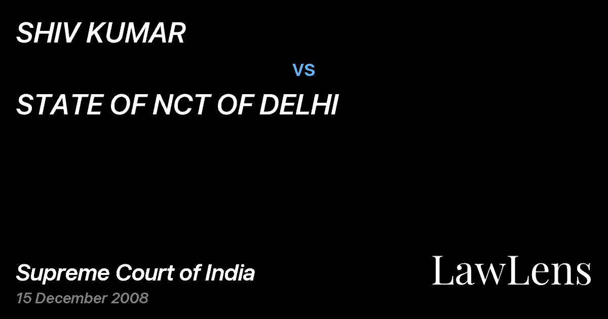 Preview image for SHIV KUMAR vs. STATE OF NCT OF DELHI