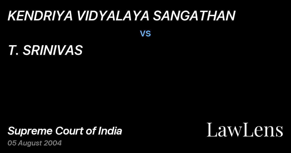 Preview image for KENDRIYA VIDYALAYA SANGATHAN vs. T. SRINIVAS