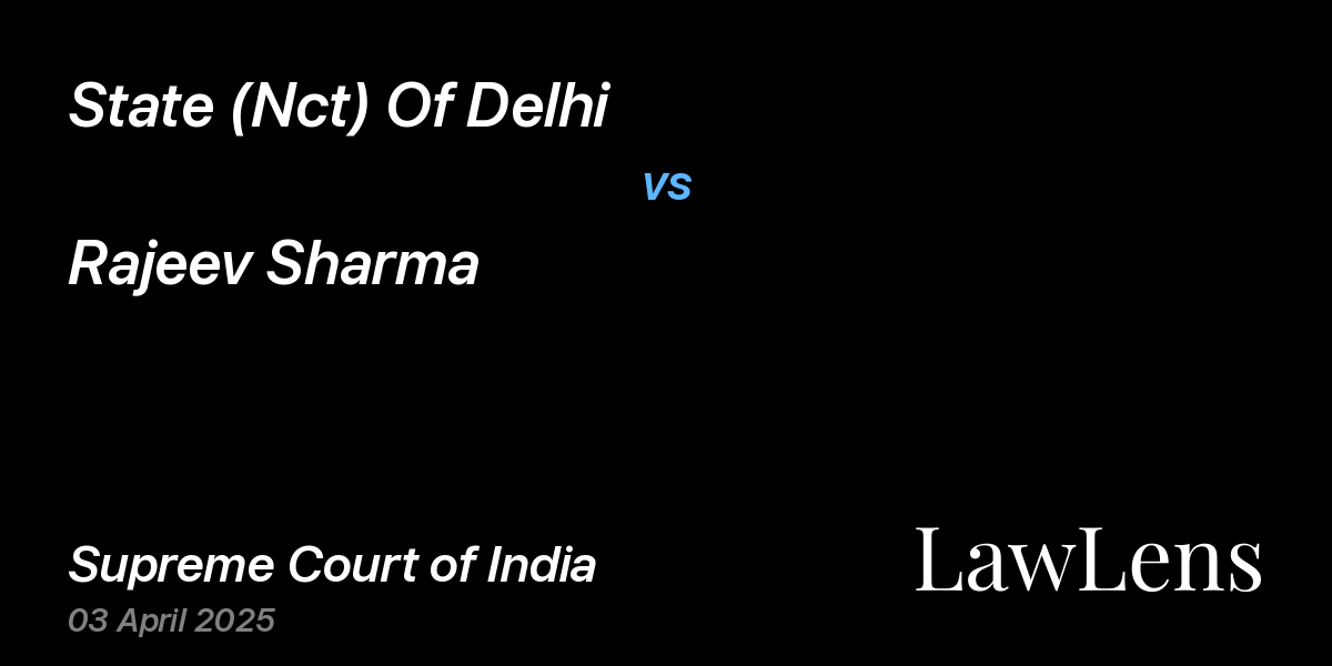 Preview image for State (Nct) Of Delhi vs. Rajeev Sharma