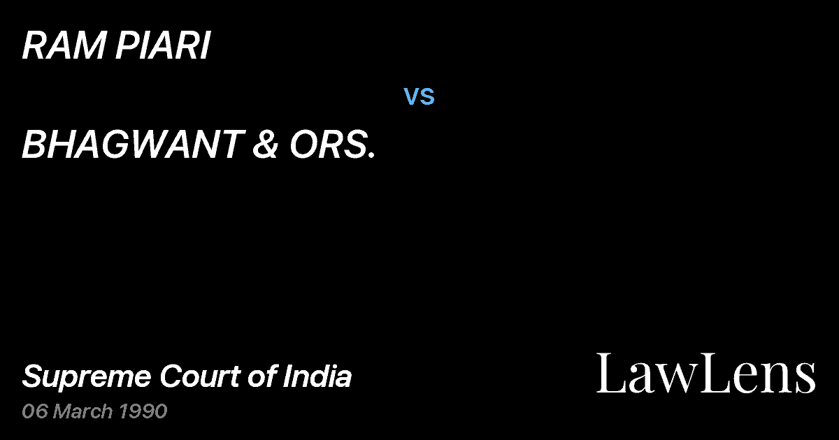 Preview image for RAM PIARI vs. BHAGWANT & ORS.