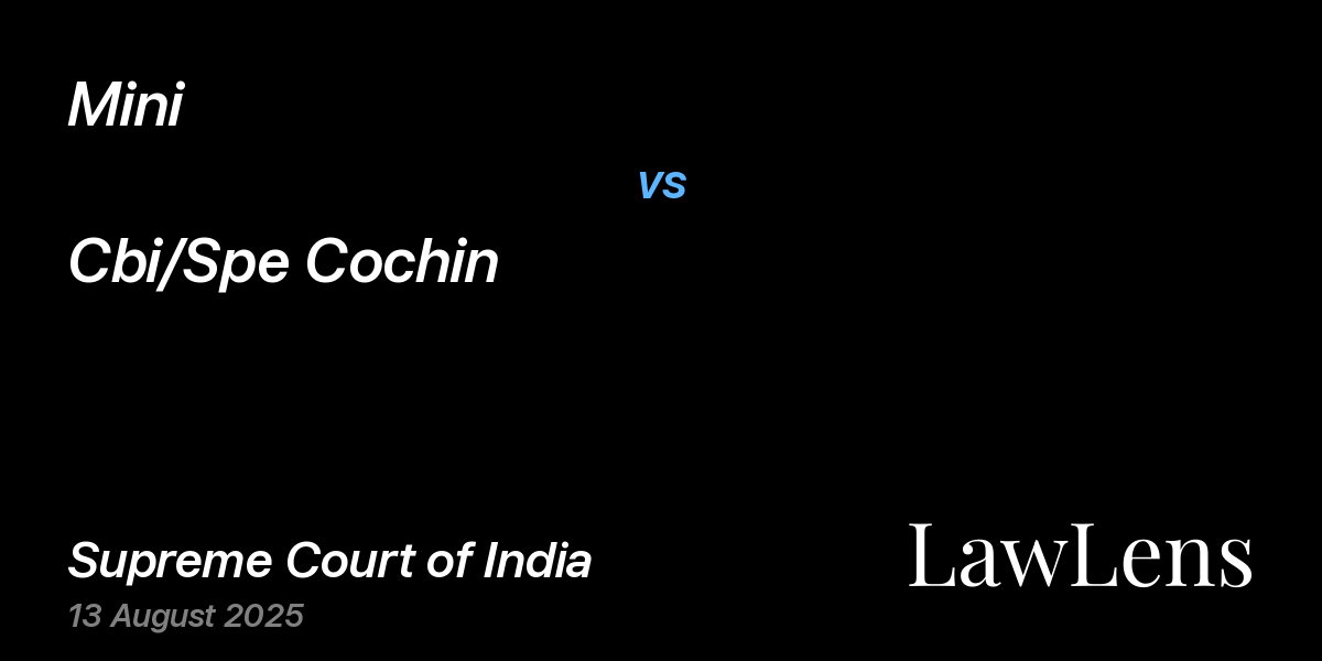 Preview image for Mini vs. Cbi/Spe Cochin