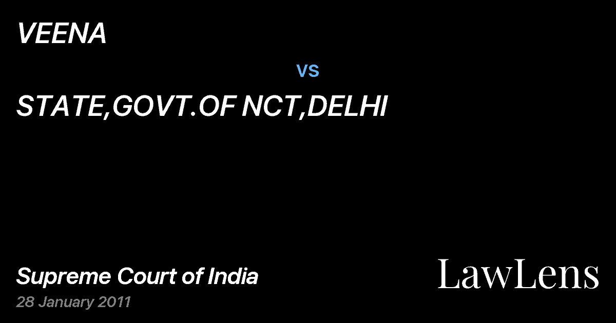 Preview image for VEENA vs. STATE,GOVT.OF NCT,DELHI