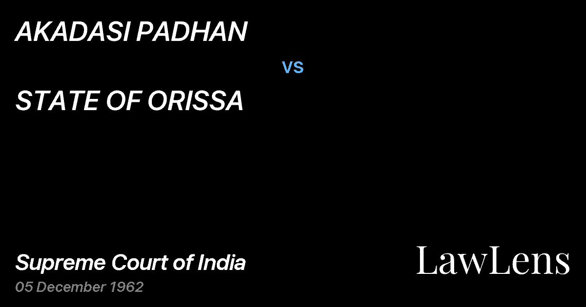 Preview image for AKADASI PADHAN vs. STATE OF ORISSA