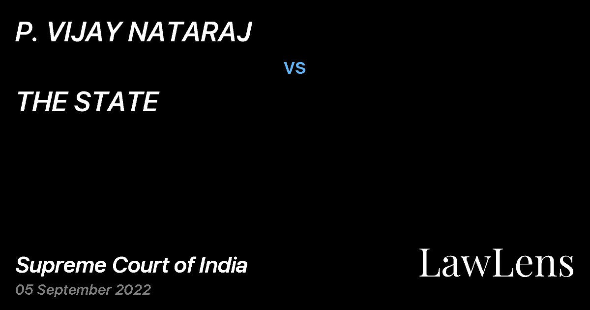 Preview image for P. VIJAY NATARAJ vs. THE STATE